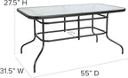 Flash Furniture Lila 5 Piece Patio Dining Set - Image 5