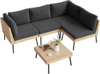 Aoxun 5-Piece Patio Furniture Set, Wicker Outdoor Furniture - Image 9