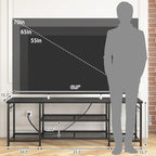 YGEOMER TV Stand for Up to 75 Inch TVs, Entertainment Center - Image 2