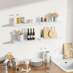 Bellsal White Engineered Wood Wall Shelf Set of 6, Living Room, Bathroom Storage - Image 4