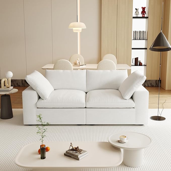 JACH Modular Cloud Sectional Sofa, Love Seat Cloud Couch, Modern Comfy Sofas by JACH