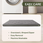 ZonLi Japanese Floor Futon Mattress Full Size 75"x 54", 100% Cotton Cover 4'' - Image 8
