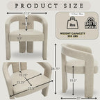 Hyfirm Upholstered Barrel Dining Chair Set of 1, PU Leather Accent Kitchen - Image 2