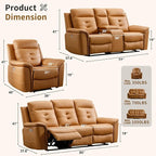 ANJ 3-Piece Power Recliner Sofa Set - Image 2