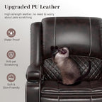 Yolsali Manual Reclining Sectional Sofa Set, 6 Seats Soft Leather Recliner - Image 9