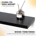 Acovy 36 Inch Floating Shelves, 9.3" Deep Floating Shelf Wall Mounted, Rustic - Image 4