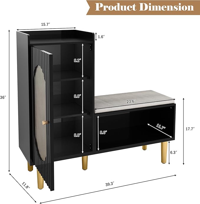 HLR Storage Bench Set of 2, L-Shaped Storage Cabinet - Image 2