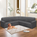 HDCAXKJ Corner Sectional Couch Covers Velvet Stretch L Shape Sofa Cover Soft - Image 6