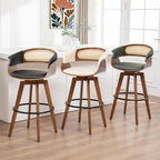 Set of 3 Rattan Swivel Bar Stools - Image 6