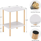 Apicizon 2 Tier End Table, Small Side Table - Image 3