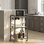 TUTOTAK Bar Cart, Home Bar Serving Cart, Microwave Cart, Drink Cart, Mobile - Image 3
