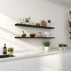 YYWUOJJ Wood Floating Shelves for Wall Decor, Rustic Wall Shelves for Bedroom - Image 4