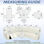 Arfntevss Recliner Sectional Couch Covers 1OO% Waterproof L Shape Sofa Cover - Image 2