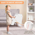 Toddler Step Stool, Wooden Height-Adjustable 2-Step Stool - Image 5