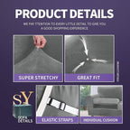 ZNSAYOTX Oversized Velvet 3 Piece Couch Cover - Image 4