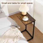 AMHANCIBLE C Shaped End Tables Set of 2, Couch Side Tables that Slide Under Sofa - Image 3