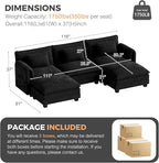ELUCHANG Oversized 116" Modular Sectional Sofa, Comfy Cloud Couch, U Shaped - Image 2