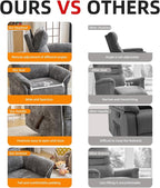 Oversized Glider Rocker Recliner, Chenille Rocking Nursery Chair - Image 5