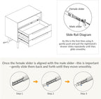 HULALA HOME End Table with Charging Station, Mid-Century Modern 2 Drawer and - Image 9