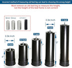 4 Inch Metal Adjustable Bed Base Frame Leg Replacement Heavy Duty Extra Height - Image 3