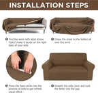 Peryiter 3 Pcs Couch and Loveseat Covers Set Sofa Cover - Image 5