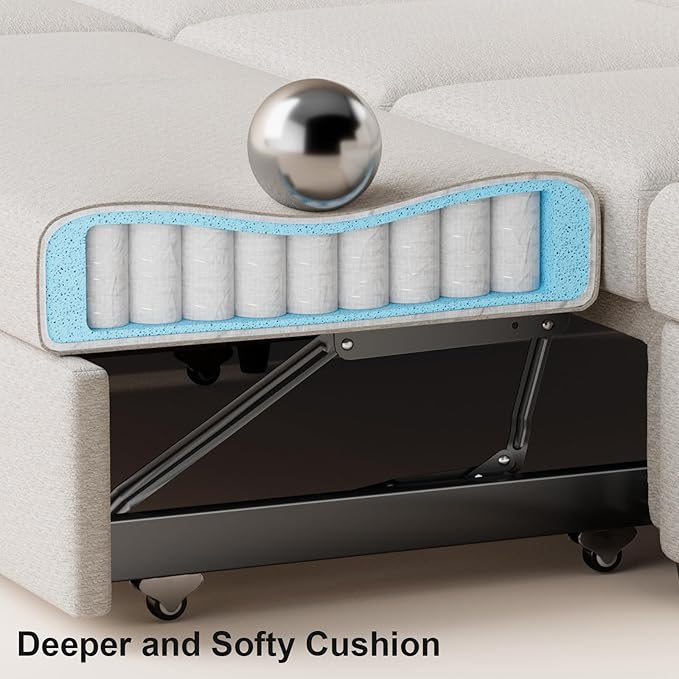 Belffin Modular Sectional Sleeper Sofa Bed - Image 7