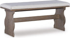 Linon Lucy Natural Wood and Linen Upholstered Corner Nook Kitchen Dining Set - Image 13