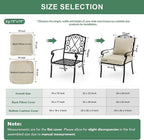 Summsun Patio Chair Cushions 22 x 22 Inch, Faux Linen Outdoor Furniture Cushions - Image 7