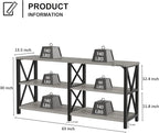LVB Industrial Entryway Table, Farmhouse Rustic Console Table Behind Couch - Image 2