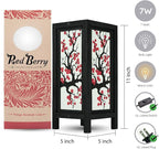 RED BERRY THAILAND LANNA LAMP Japanese Sakura/Cherry Blossom LAMP - Image 2