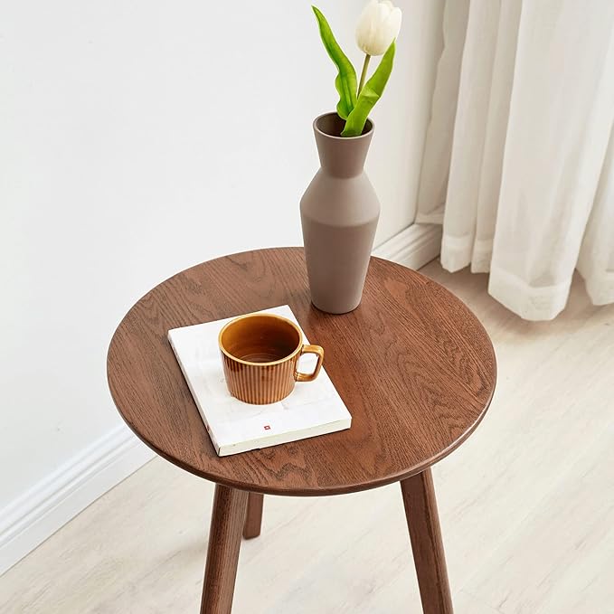 Scandinavian Walnut End Table - Image 7