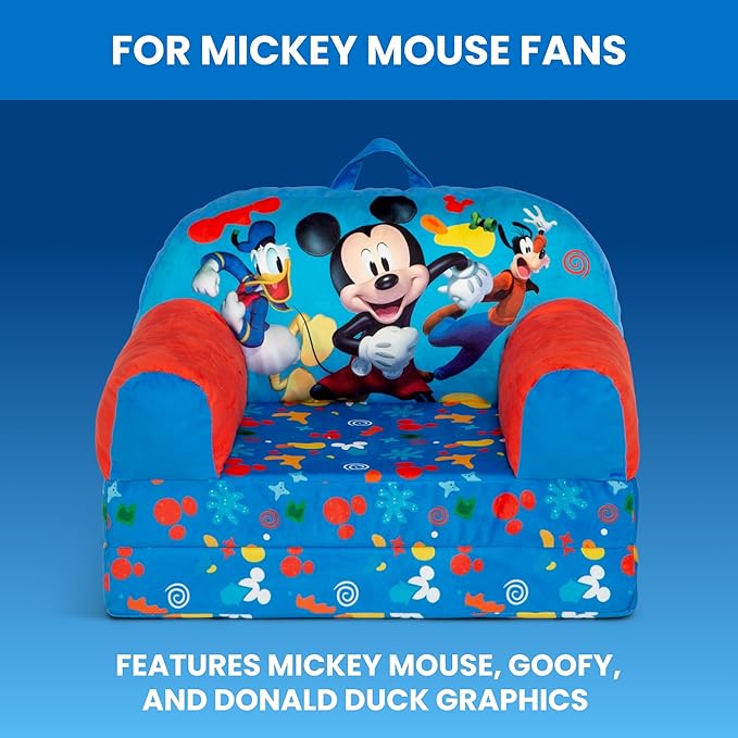 Delta Children - Mickey Mouse Cozee Buddy Flip-Out Kids Chair - Image 5