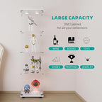 FANYUSHOW Display Cabinet with Glass Door and LED Light, 4-Tier Tempered Glass - Image 6