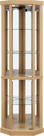 Corner Curio Cabinet, 150lbs Heavy Duty Glass Display Cabinet - Image 7