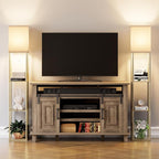 Floor Lamp with Shelves for Living Room Natural Wood, Shelf Floor Lamp with 3 - Image 8