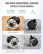 RidRed Office Chair Wheels, Smooth & Quiet Rollerblade Casters Wheels, Heavy - Image 5