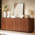 64'' Fluted TV Stand for TVs up to 75'', Modern Long Media Console by WelcometoCUPYUOOU