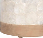 East at Main Capiz Shell Martini Table – White Accent Table, Small Decorative - Image 6
