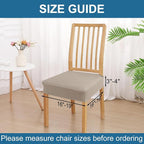 Smiry Waterproof Seat Covers for Dining Room Chairs Set of 2, Stretch Jacquard - Image 2