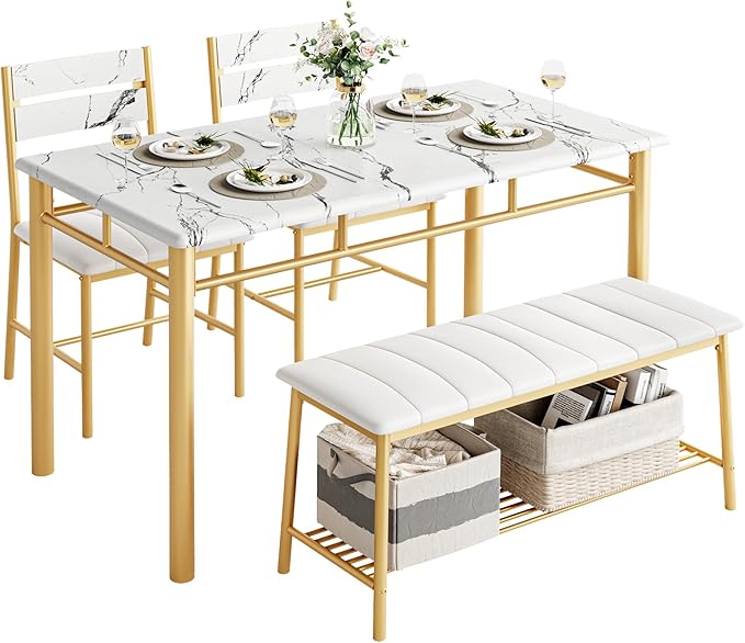 IRONCK Dining Table Set for 4, Kitchen Table by IRONCK