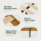 Bme Trapeze King Bed Frame – Modern Solid Wood Bed - Image 5