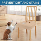 Smiry Waterproof Seat Covers for Dining Room Chairs Set of 2, Stretch Jacquard - Image 6