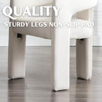 RIVOVA Modern Barrel Dining Chairs Set of 5, Velvet Upholstered Accent Side - Image 6