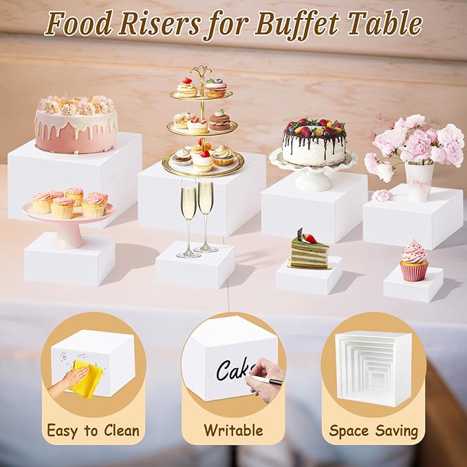 8Pcs Buffet Risers, Large Food Risers - Image 3