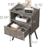 JOONEE Nightstand, Modern Bedside Table - Image 2