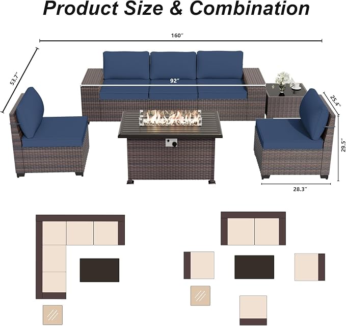 ALAULM 7 Pieces Patio Furniture Set - Image 6
