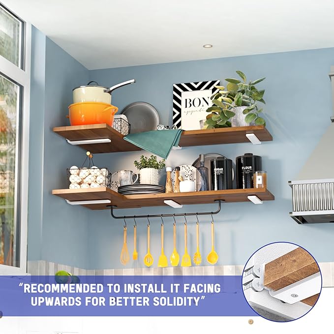 Goovilla Shelf Bracket, Heavy Duty Floating Shelf Brackets 10 inch Long - Image 2