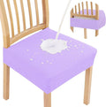 Smiry Waterproof Seat Covers for Dining Room Chairs Set of 6, Stretch Jacquard by Smiry