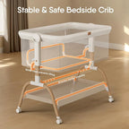 Baby Bassinet Bedside Crib, 3-in-1 Baby Bassinet Bedside Sleeper - Image 5
