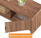 FATORRI TV Stand for 75/65/55 Inch TVs, Farmhouse Entertainment Center - Image 4